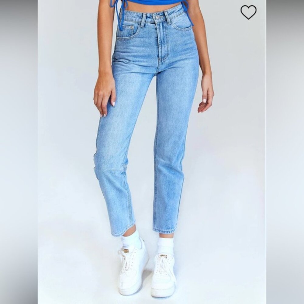 BNWT Princess Polly Portofino Jeans Light Wash Blue Size 2